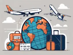 A plane circling the globe