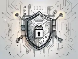 A credit card locked with a complex combination of different symbols