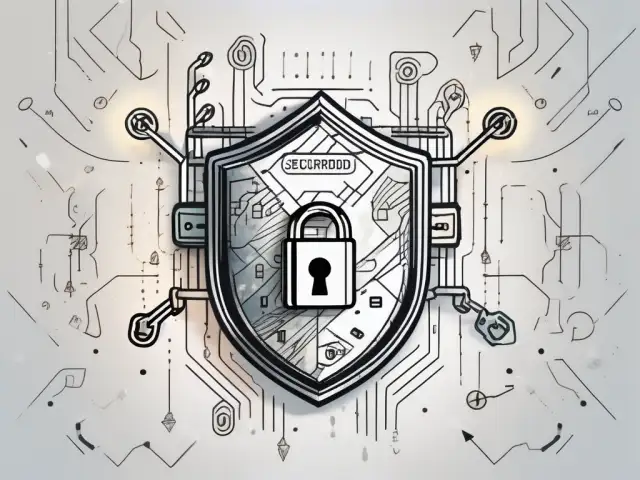 A credit card locked with a complex combination of different symbols