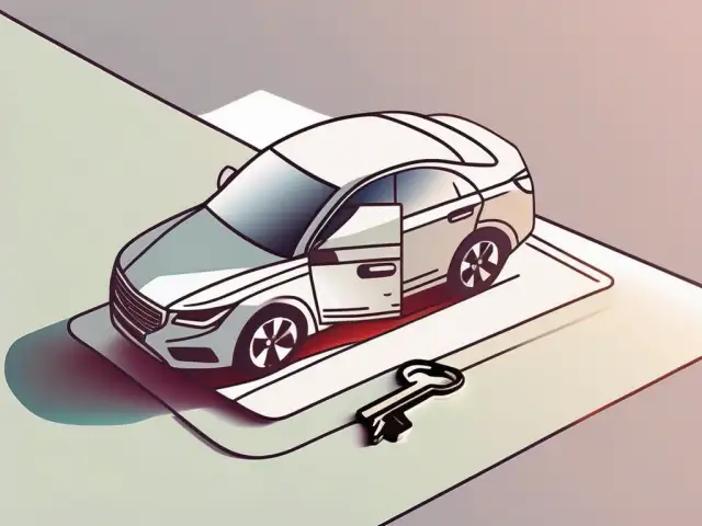 A credit card and a car