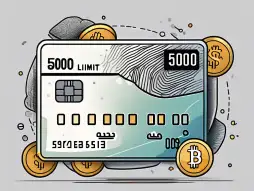 A credit card with a digital screen displaying a 5000 limit