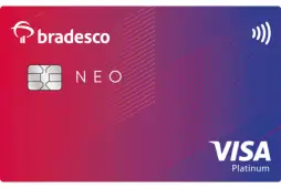 Descubra o cartão Bradesco Neo Visa Platinum: zero anuidade, máximo de benefícios!