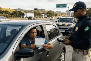 um homem com expressão de revolta por receber uma multa gravíssima valor